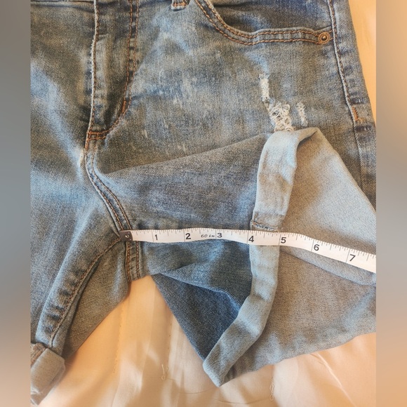 Universal Threads Blue Jean Shorts with Distressed Details - Picture 6 of 8